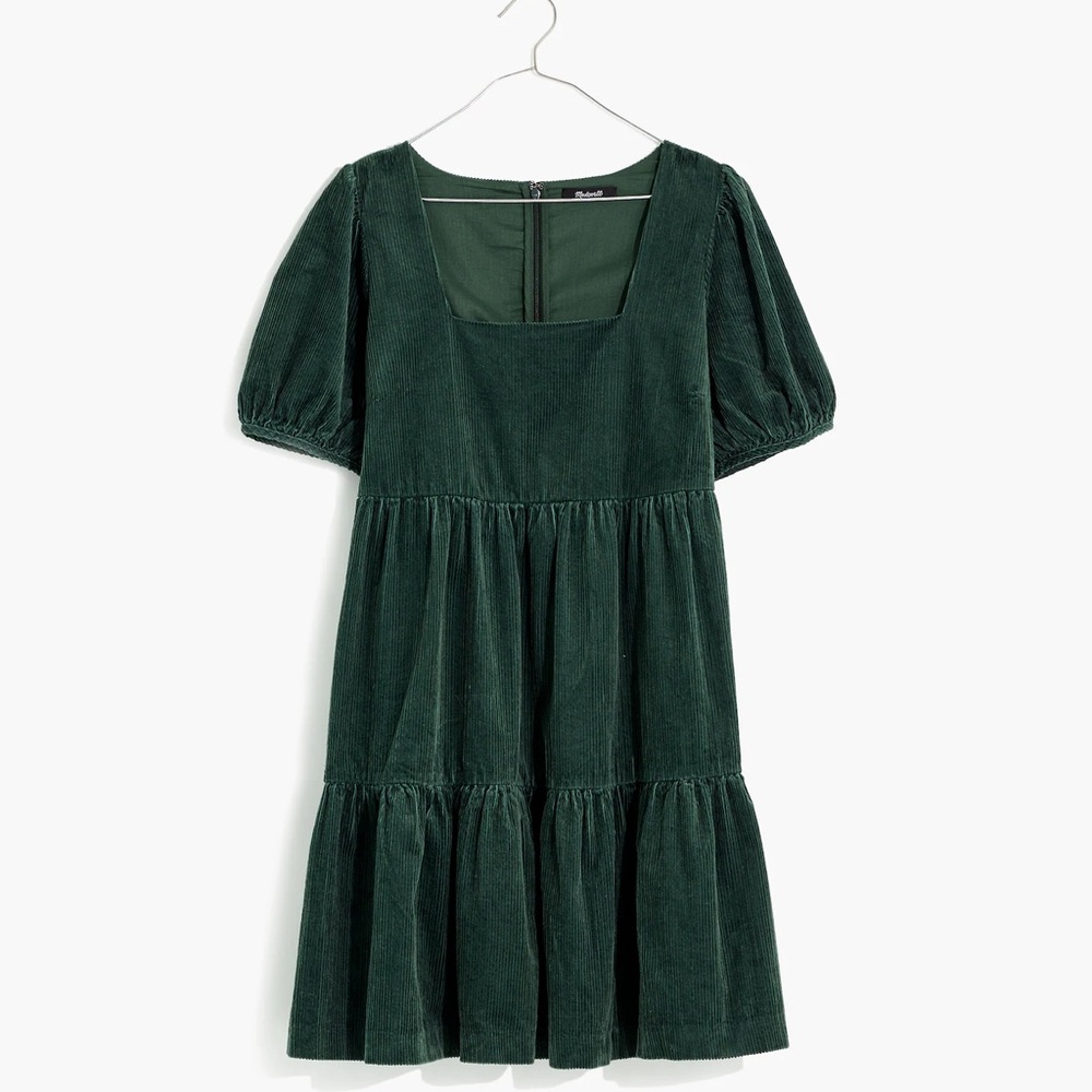 Madewell Green Corduroy Dress